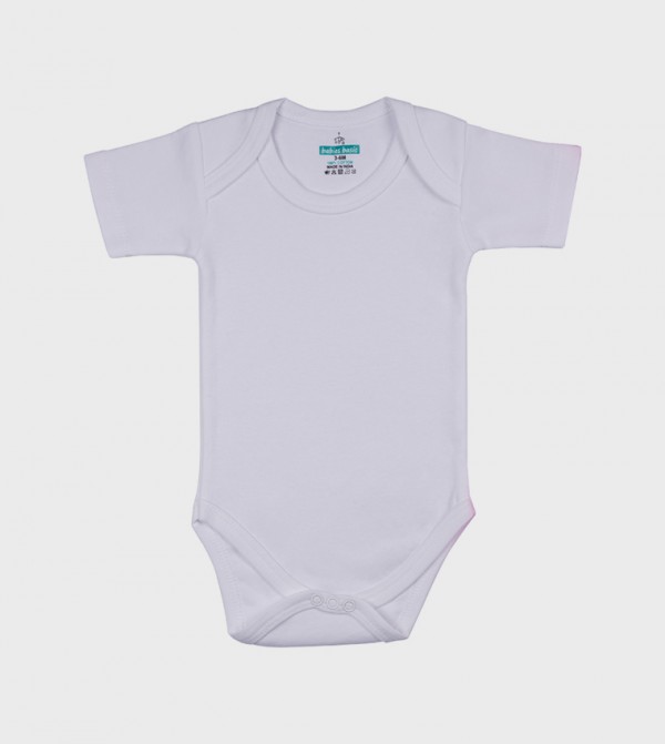 Babies Basic  Onepiece & Bodysuits - White Onesies