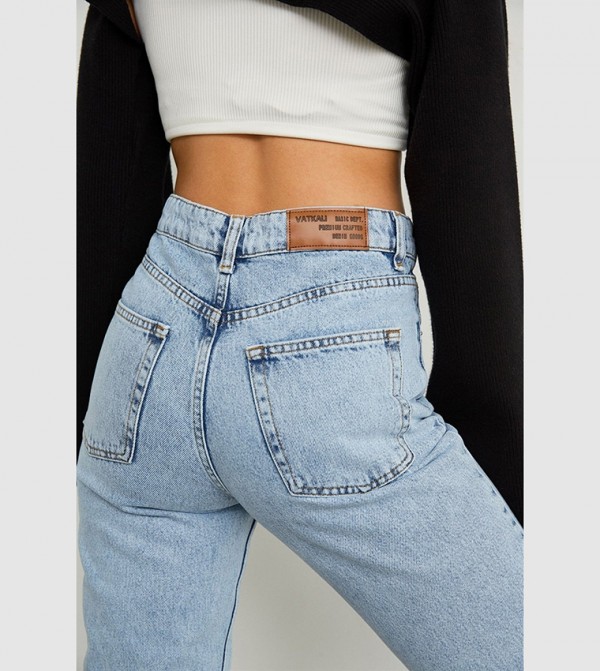 فاتكالي فاتكالي - أزرق Straight Jeans