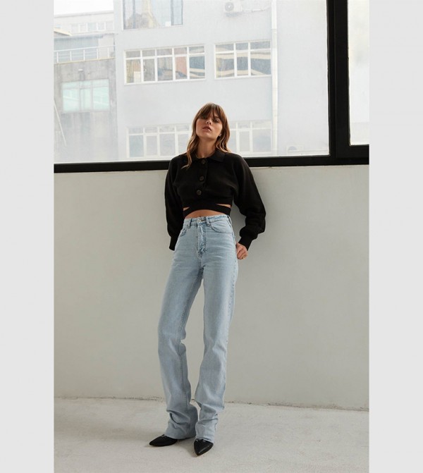 فاتكالي فاتكالي - أزرق Straight Jeans