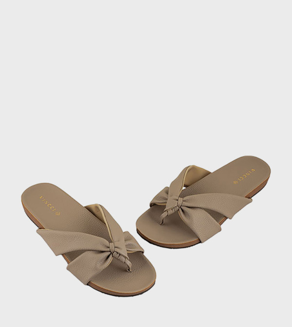 VINCCI  - Taupe Flat Sandals