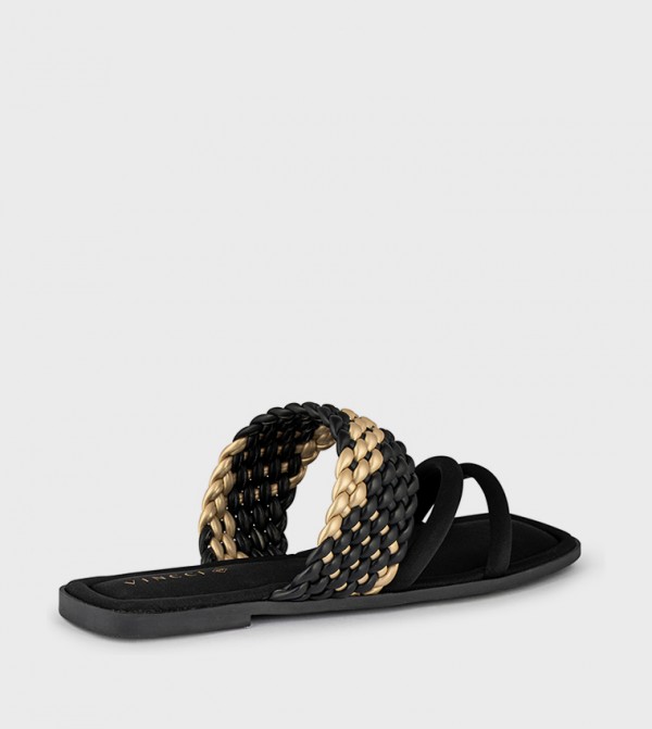 VINCCI VINCCI - Black Flat Sandals