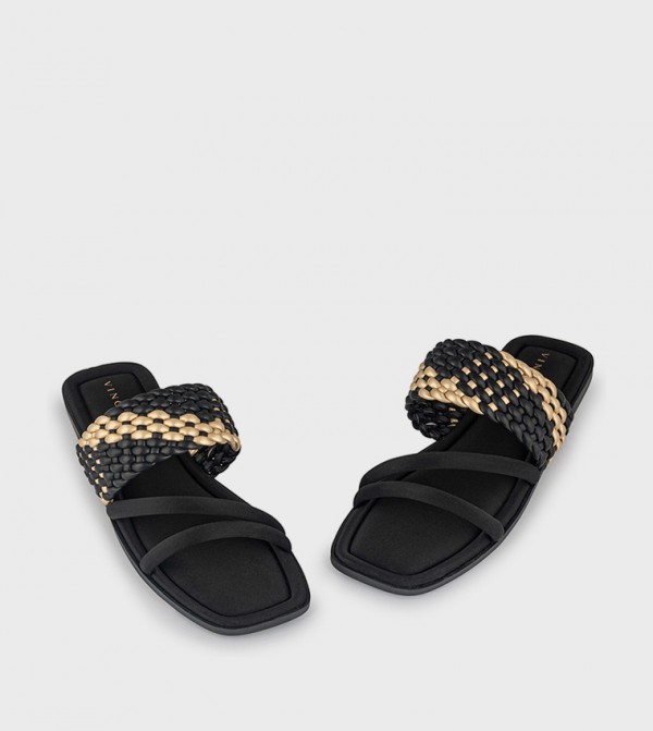VINCCI VINCCI - Black Flat Sandals