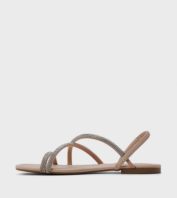 Call it Spring  Flat Sandals - Beige Flat Sandals