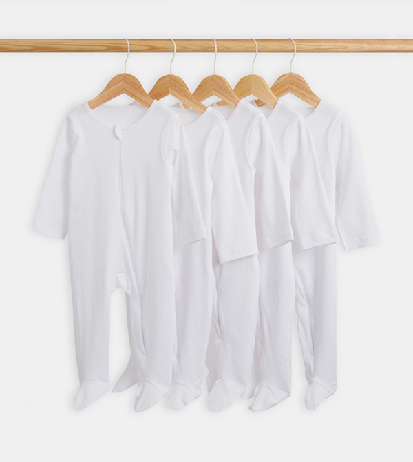 BABIES & MORE  - White Sleep Suits/Footies