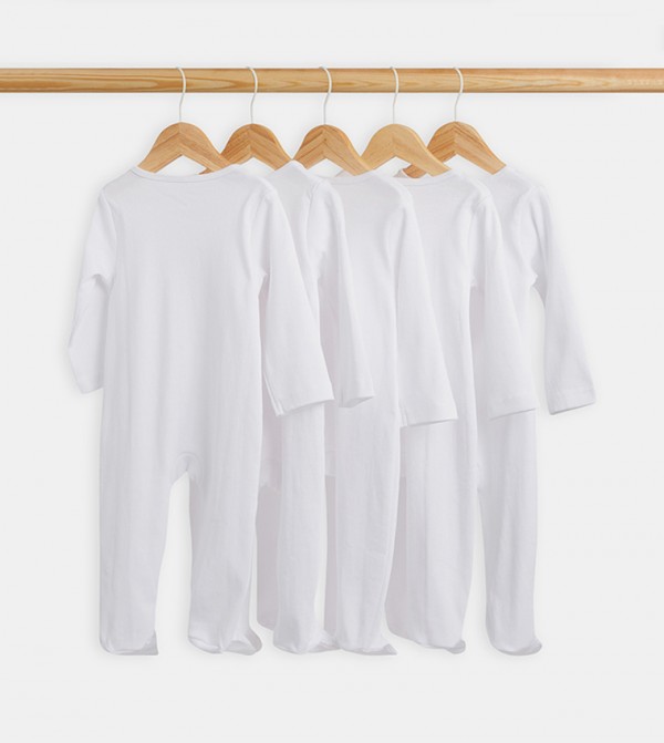 BABIES & MORE  - White Sleep Suits/Footies