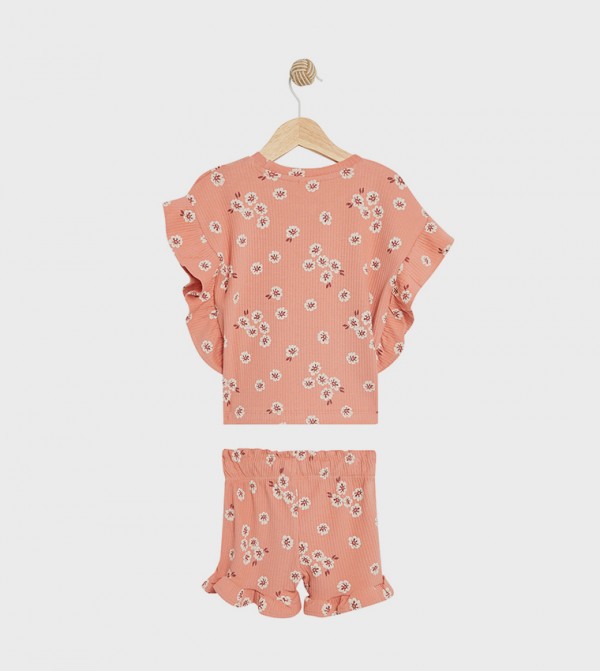BABIES & MORE BABIES & MORE - Peach Top & Shorts