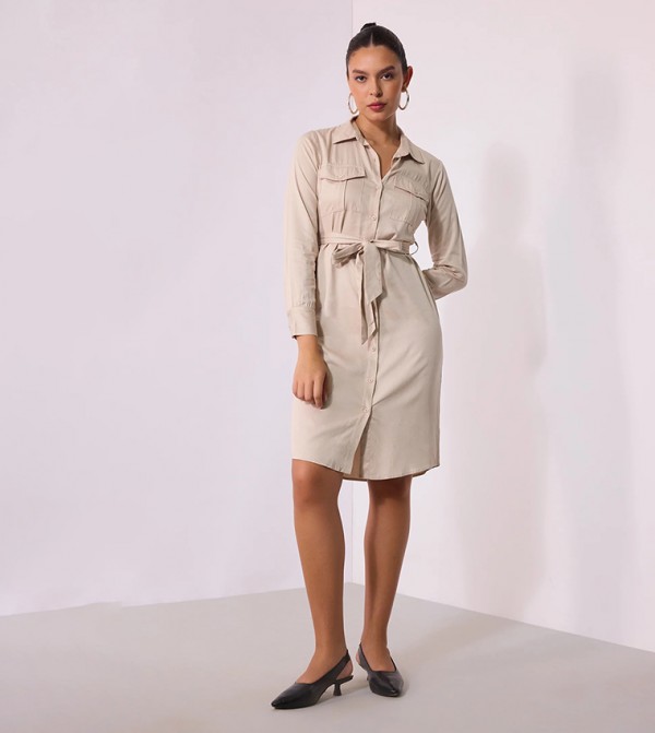فيرجيو VIRGIO - بيج Mini Dresses