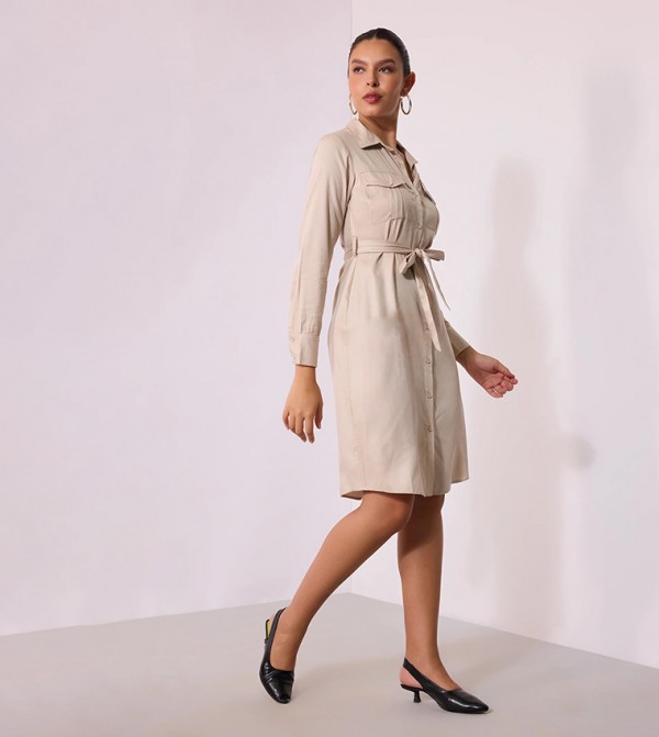 فيرجيو VIRGIO - بيج Mini Dresses