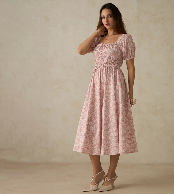 فيرجيو VIRGIO - وردي Midi Dresses