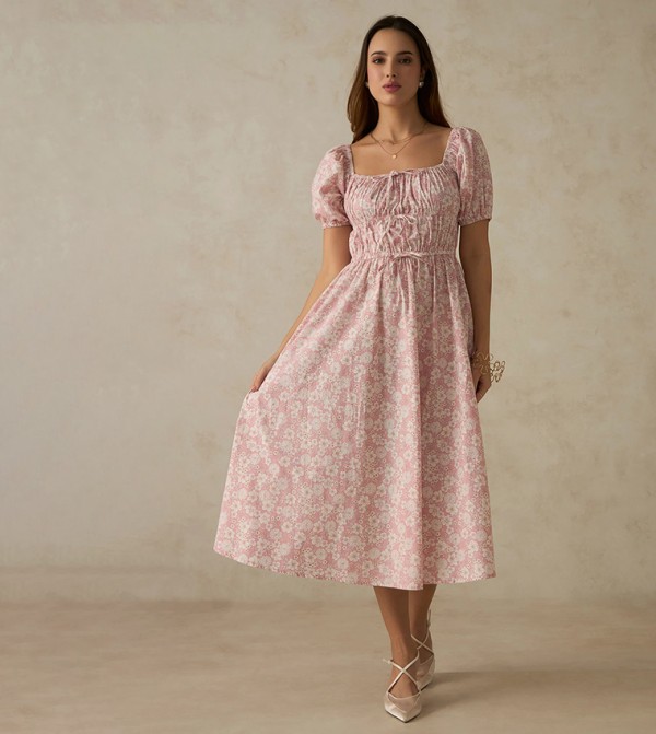 فيرجيو VIRGIO - وردي Midi Dresses