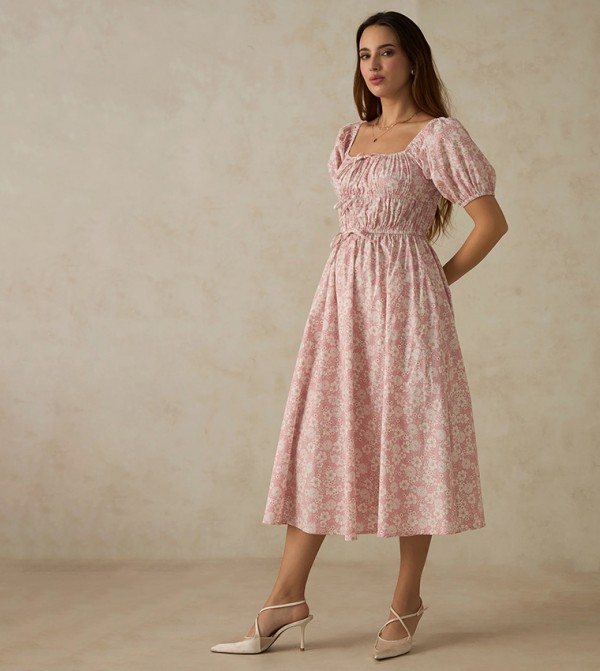 فيرجيو VIRGIO - وردي Midi Dresses
