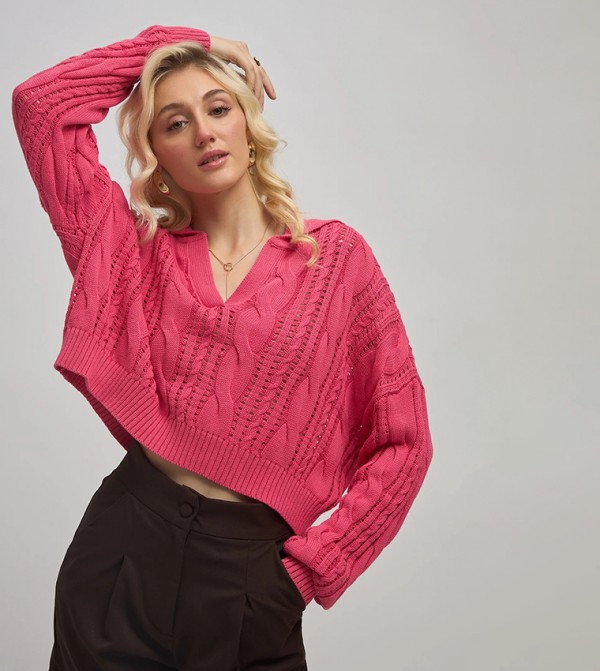 Virgio VIRGIO - Pink Cropped Tops