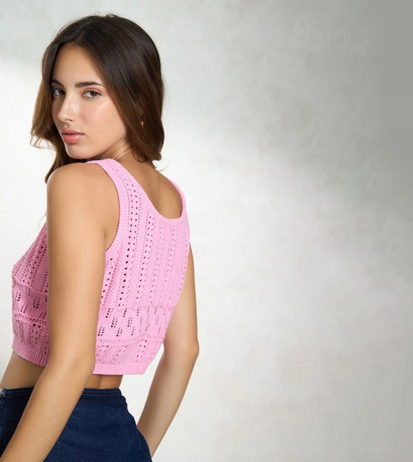 فيرجيو VIRGIO - وردي Cropped Tops