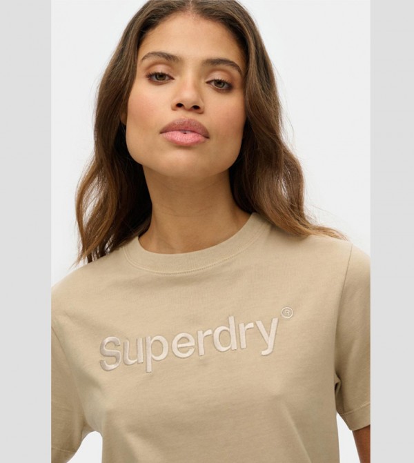 Superdry  - Beige Casual T-Shirts
