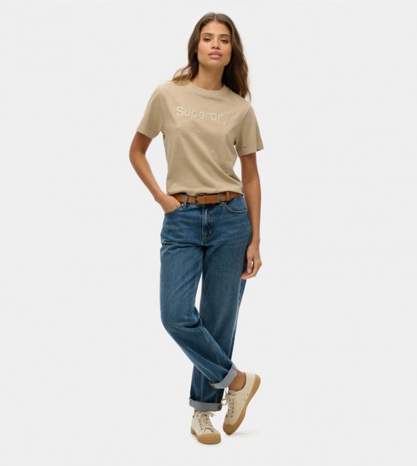 Superdry  - Beige Casual T-Shirts