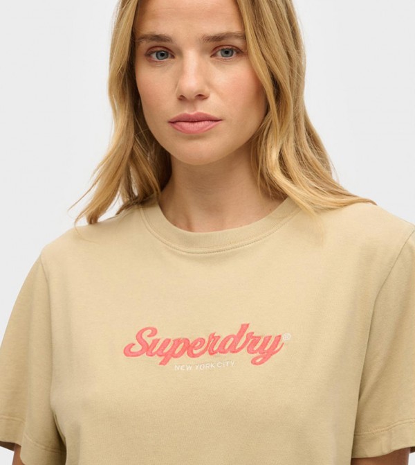 Superdry  - Beige Casual T-Shirts