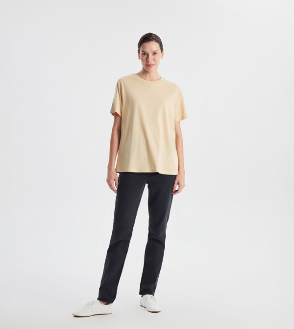 LC Waikiki  - Beige Casual T-Shirts