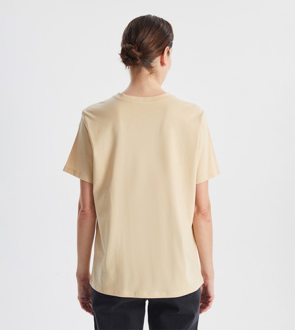 LC Waikiki  - Beige Casual T-Shirts