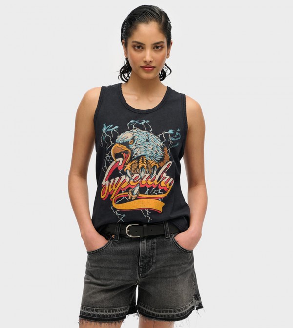 Superdry  - Black Sleeveless Tops