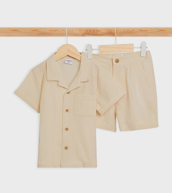 BABIES & MORE  Sets - Beige Shirts & Bottoms