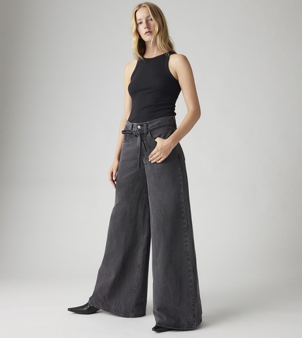 Levi's  Clothing - Black Wide Leg Jeans