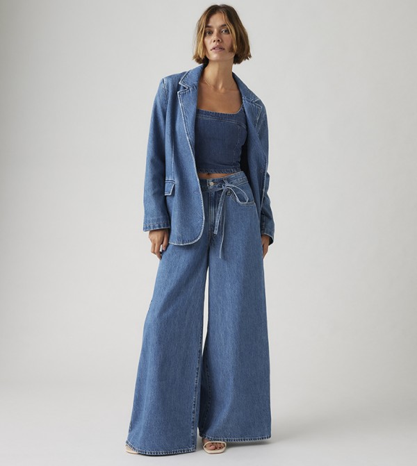 ليفايز  بناطيل جينز - أزرق Wide Leg Jeans