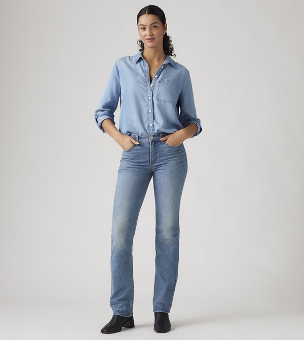 ليفايز  - أزرق Straight Jeans