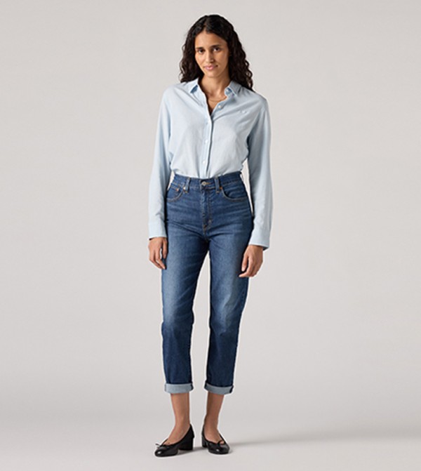 ليفايز  ملابس - أزرق Boyfriend jeans