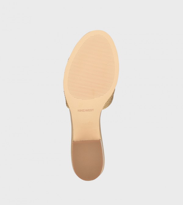 Nine West  ninewest-ramadan - Gold Block Heels