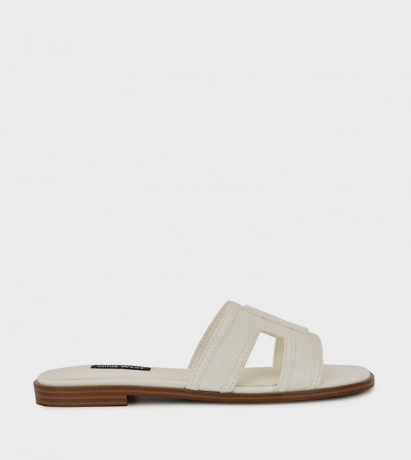 Nine West Nine West - White Flat Sandals