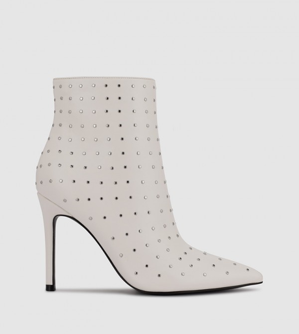 ناين وست أبوات - عاجي Ankle Boots