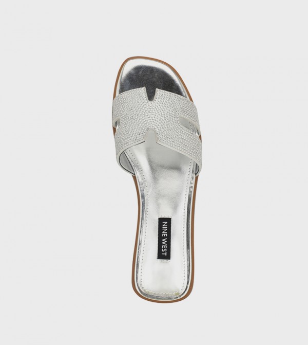 Nine West  ninewest-ramadan - Silver Flat Sandals