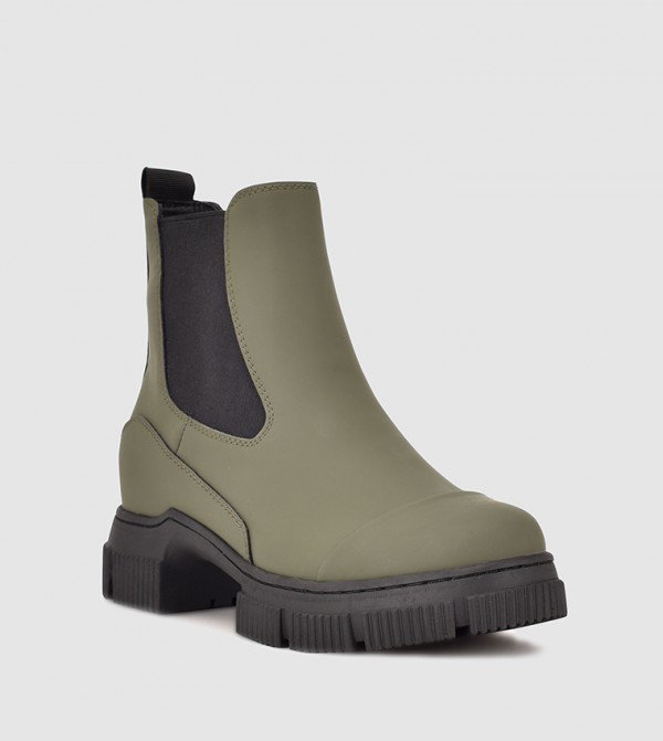 Nine West Fashion Heels - Green Ankle Boots