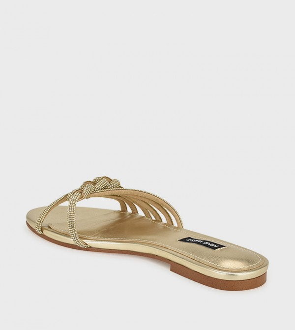 Nine West  ninewest-ramadan - Gold Flat Sandals
