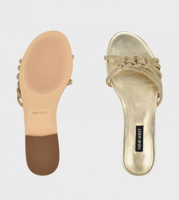 Nine West  ninewest-ramadan - Gold Flat Sandals