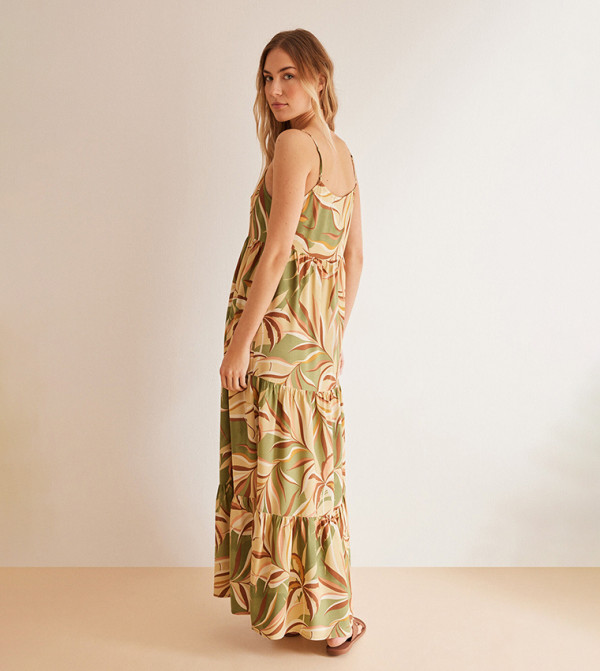 ويمينز سيكريت  Floral-Prints - أخضر Maxi Dresses