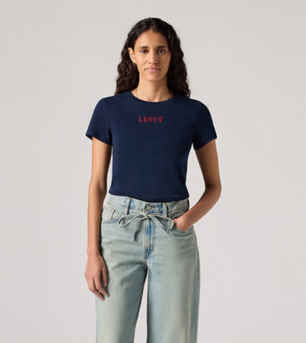 Levi's  Clothing - Navy Short Sleeve T-Shirts