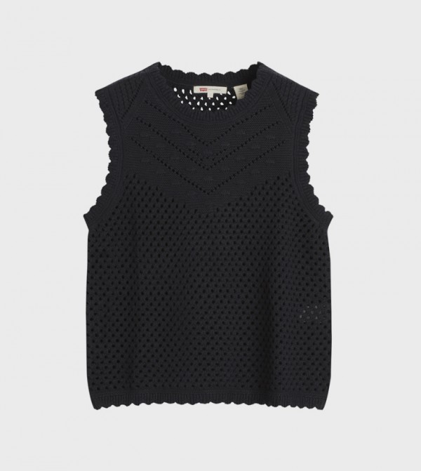 Levi's  Sleeveless Tops - Black Sleeveless Tops