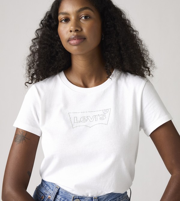 ليفايز  ملابس - أبيض Short Sleeve T-Shirts