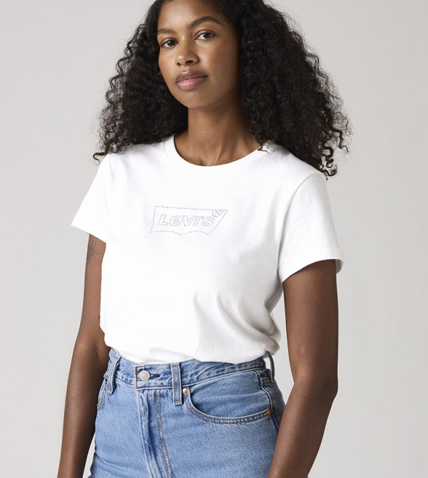 ليفايز  ملابس - أبيض Short Sleeve T-Shirts