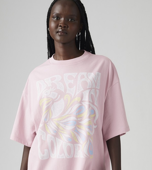 ليفايز  ملابس - وردي Short Sleeve T-Shirts