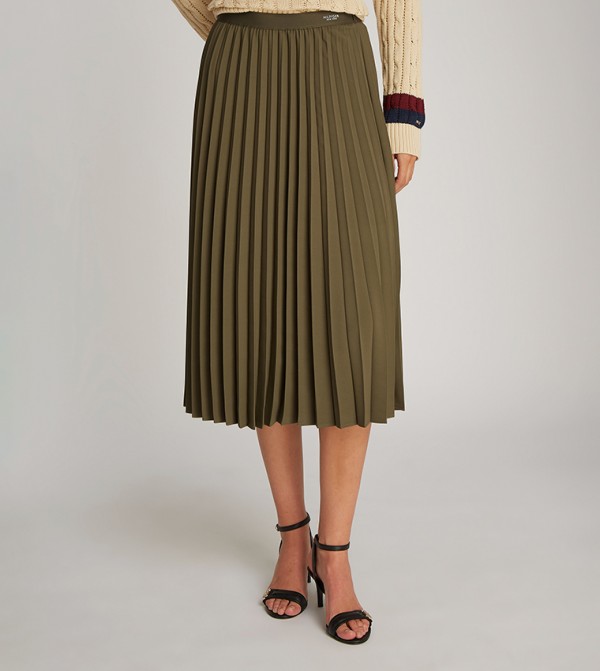 Tommy Hilfiger Skirts - Olive Midi Skirts