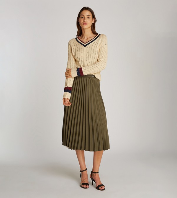 Tommy Hilfiger Skirts - Olive Midi Skirts