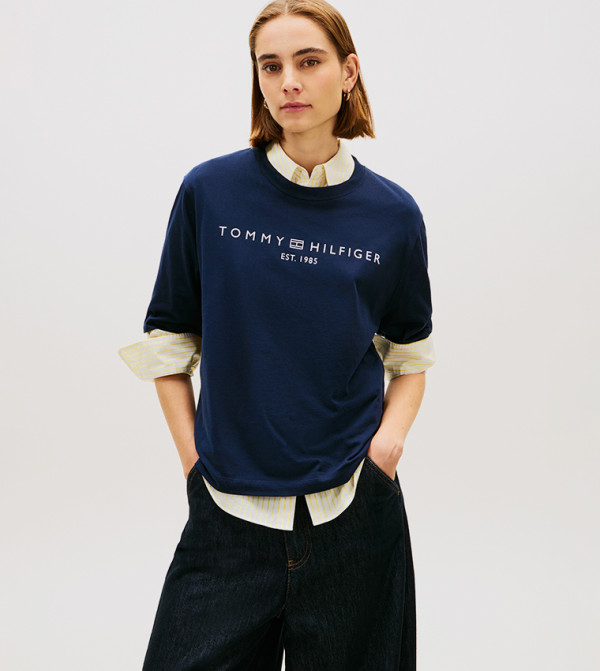 Tommy Hilfiger  T-Shirts - Navy Short Sleeve T-Shirts