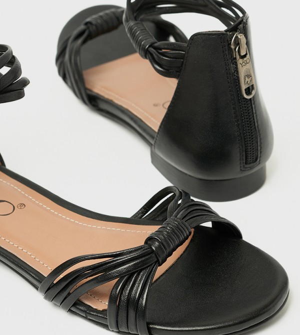 Y.SO  - Black Flat Sandals