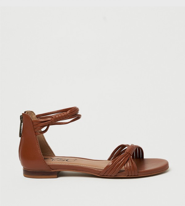 Y.SO  - Brown Flat Sandals