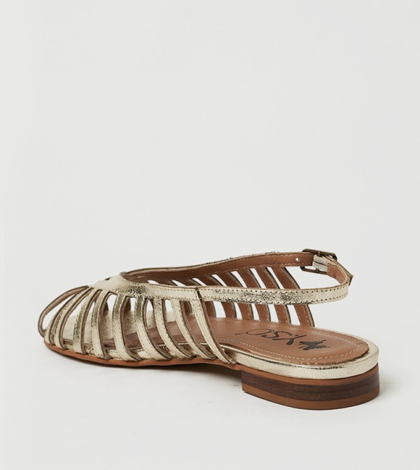 Y.SO  - Gold Flat Sandals