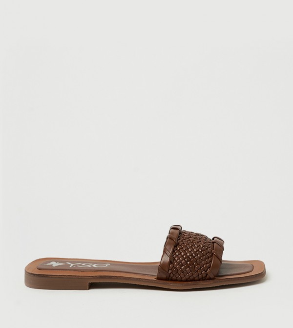 Y.SO  - Tan Flat Sandals