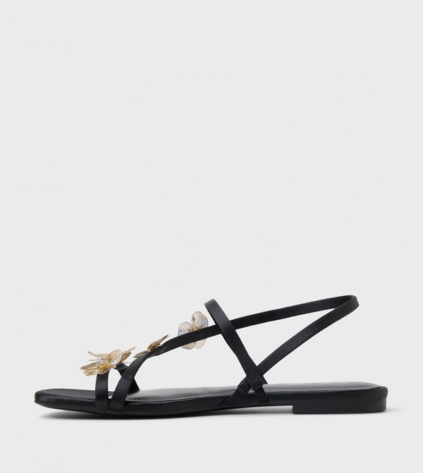 Call it Spring  Shoes - Black Flat Sandals