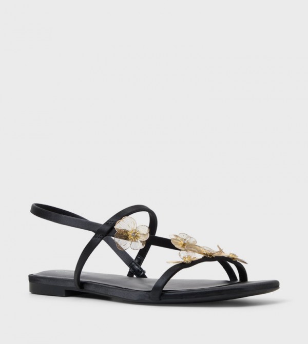Call it Spring  Shoes - Black Flat Sandals